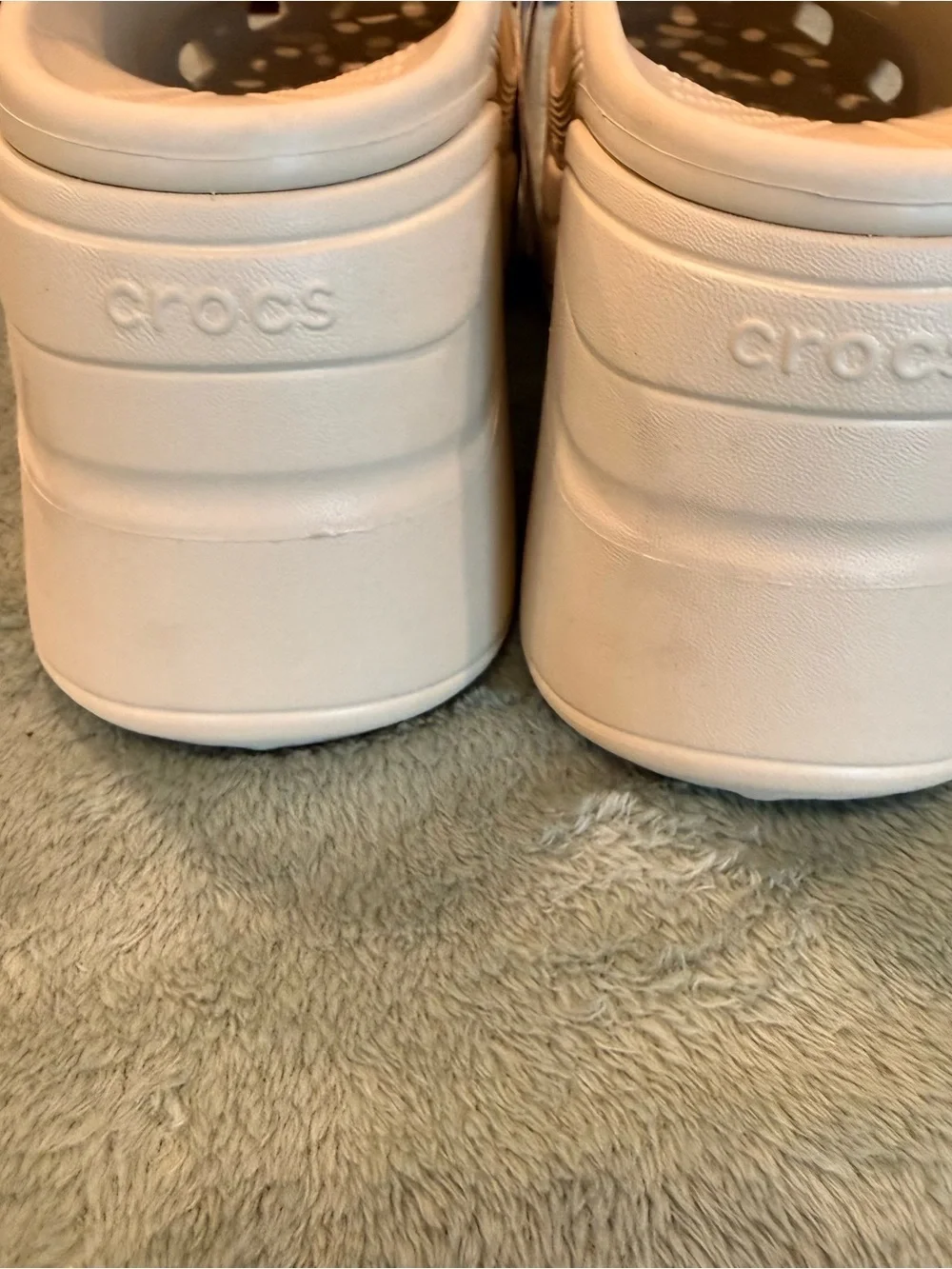 Crocs Siren Clog Platform Heels Bone White Women’s Size 11 New With Tags
